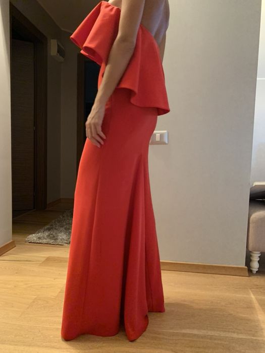 Rochie de seara, lunga, cu volane model Ramon Filip