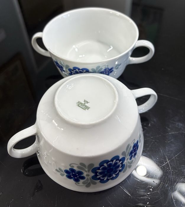 Две порцеланови купички с дръжки на Mitterteich Bavaria