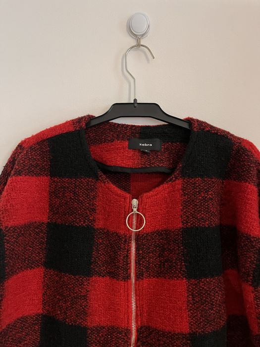 Карирано палто Zebra - XS р-р