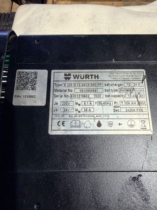 Încărcător profesional 120 ah wurth