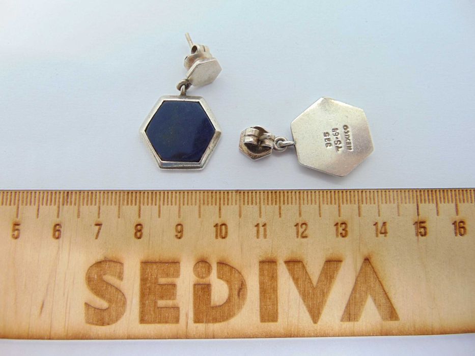 Cercei din argint cu lapis lazuli Mexic