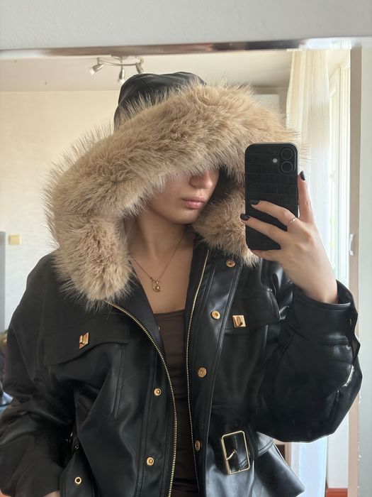 Дебело кожено яке с пух