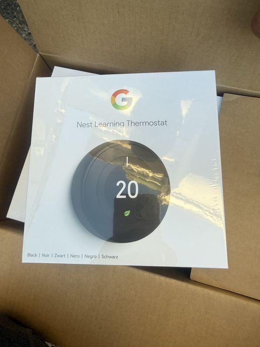 Smart термостат Nest Google, Wi-Fi, Черен