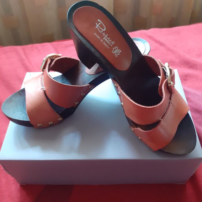 Сабо женские кожа