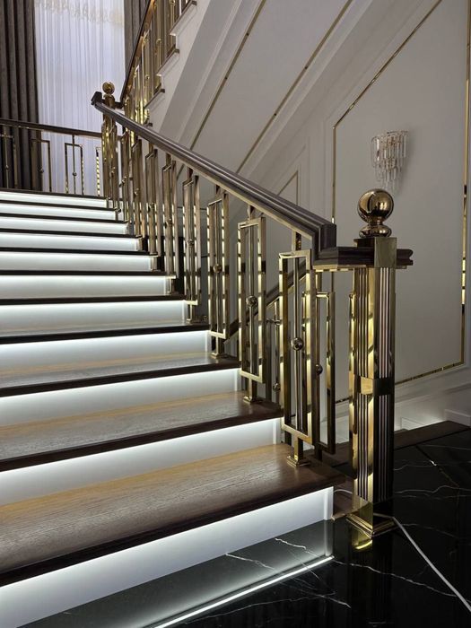 Установка перил из нержавеющие стали. Доставка бесплатная.