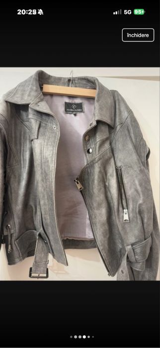 Geaca de piele stil manokhi