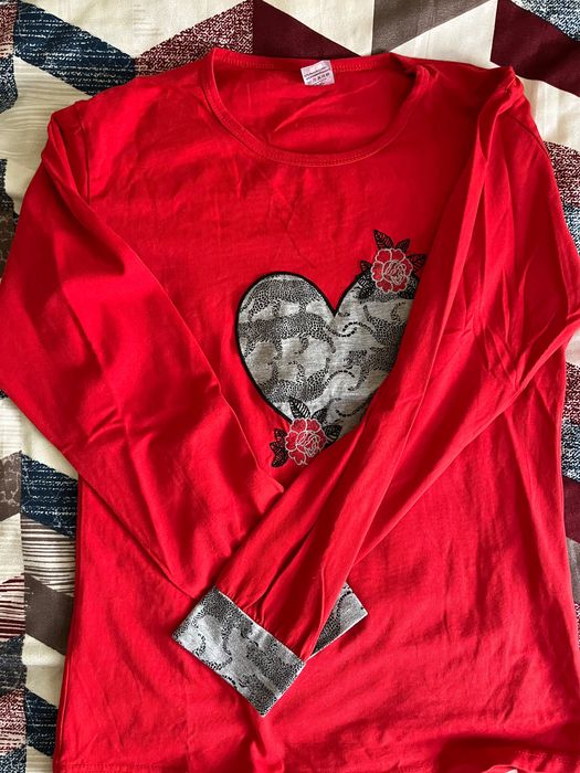 Bluza pijama roșie