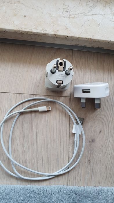 Incarcator Apple UK+adaptor+Cablu Lightning alimentare date Curier OLX