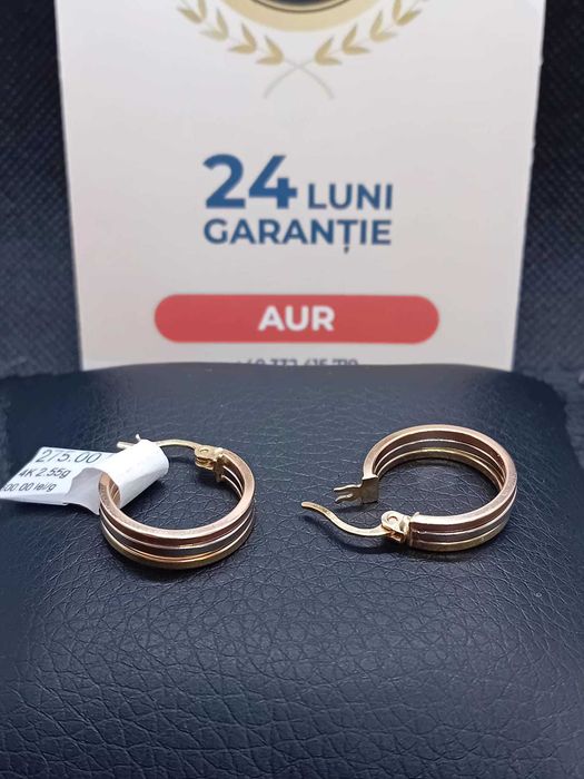 Cercei aur 14k 2.55g (B.25625 AG31 Barboi) Garantie 2 ani!
