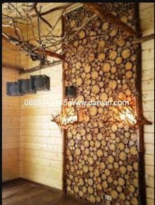 дървени шайби от различни видове дървесина