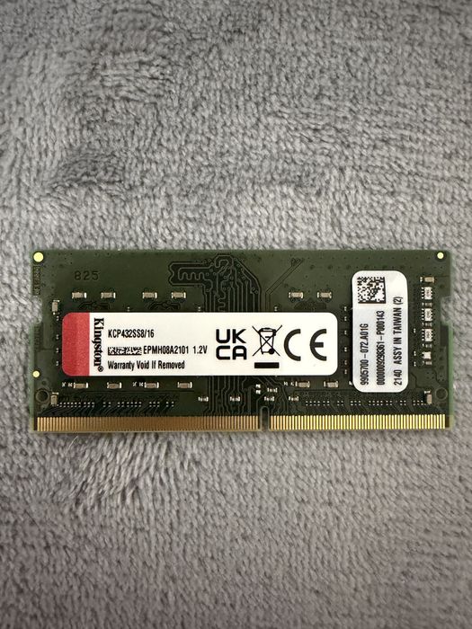 Memorie notebook Kingston 16GB, DDR4, 3200MHz, CL22