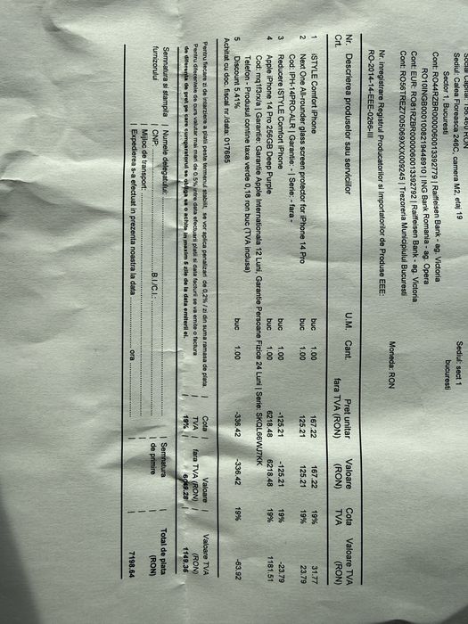 iPhone 14 Pro, 256 Gb, Deep Purple impecabil