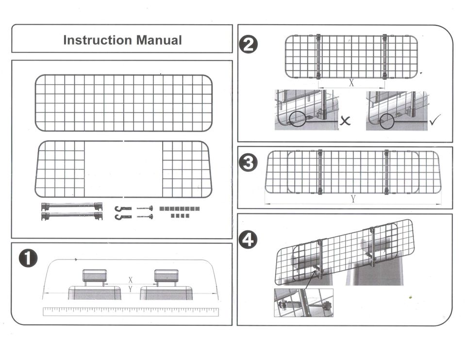 Нова предпазна Преграда * Решетка за кола за багажник за куче * кучета