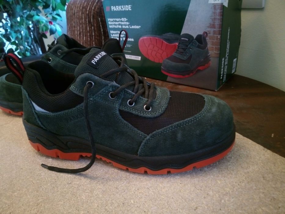 Parkside Pantofi de protecție din piele pentru bărbați nr.43, clasa S3