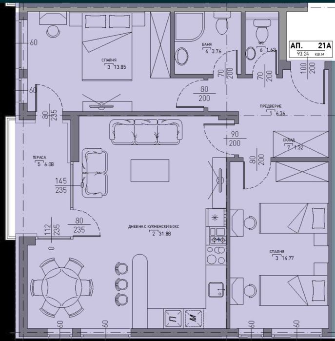 Продава се Тристаен апартамент в София, Малинова долина - 105 кв.м за 1715 €/кв.м - Снимка #3