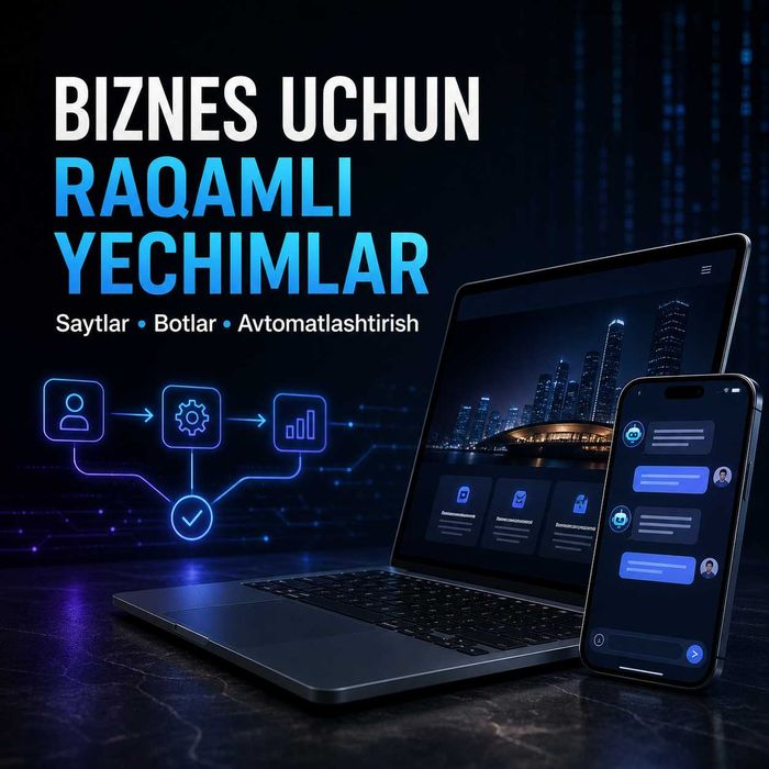 Web sayt / telegram bot / CRM/ERP