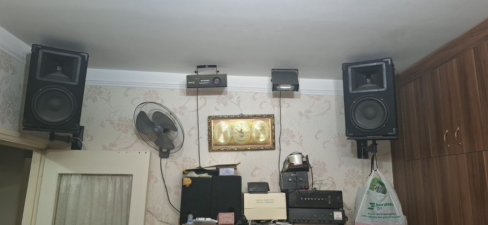 Колонки+усилитель 500ват.лазер стробоскоп