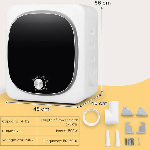 Подвижна мини вентилирана сушилня Costway 800w