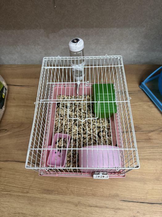 Клетка для хомяка, шарик и наполнитель