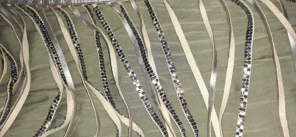 Jean- Claude JITROIS leather top agneau/ python/ swarowski