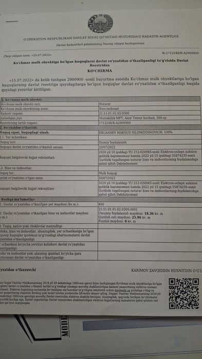 8 sótqli yer sotiladi