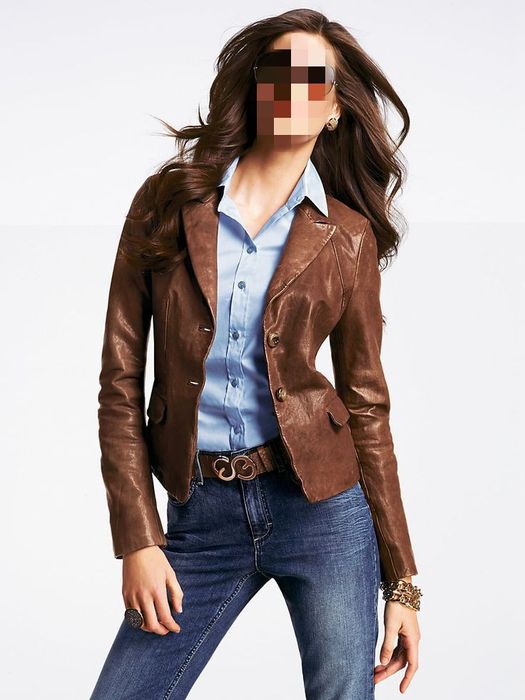 Sacou piele piele naturală Zara