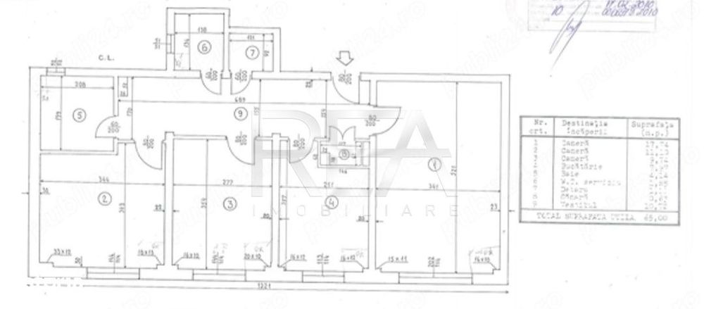 3 camere Rahova 65mp Decomandat Parter Inalt 2 Bai Mobilat, Centrala