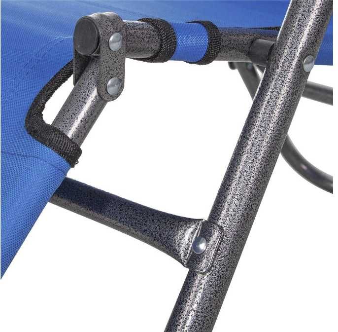 Sezlong Fotoliu de Plajă / Camping Aluminiu Albastru