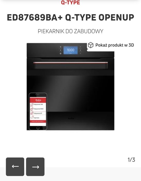 Vand cuptor electric  incorporabil Amica