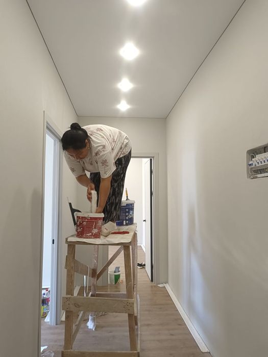 Поклейка обоев галтел закатка