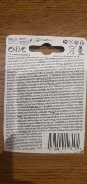 Acumulatori Energizer AAA+  doua seturi la 50 lei