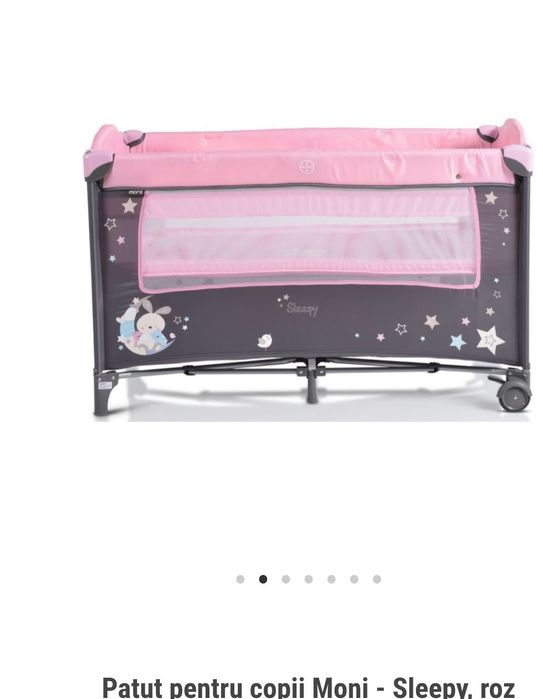 Patut pentru copii Moni - Sleepy, roz,pliabil
