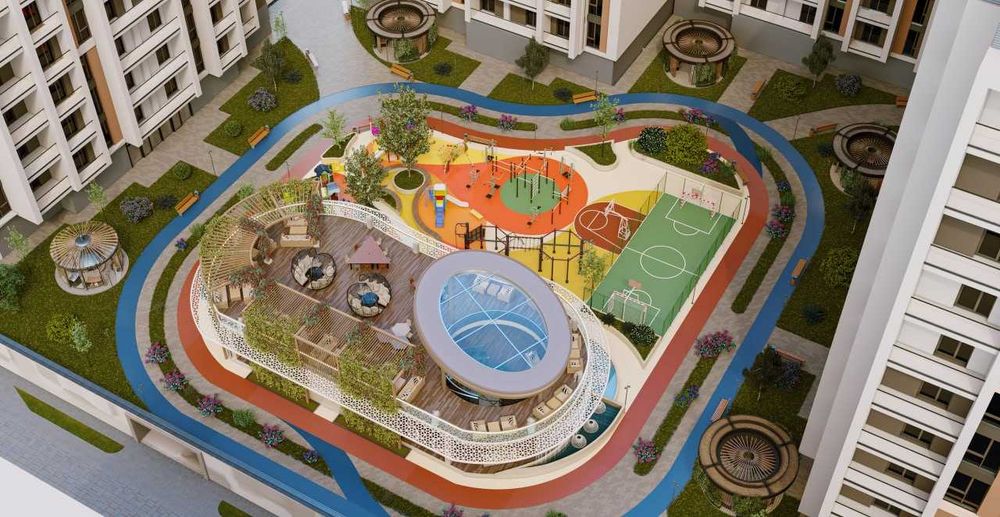 Мирабад Северный вокзал 2х комнатная в новом ЖК 40,39 м²(IS)