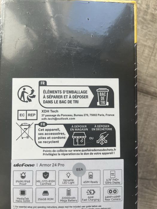 Telefon Ulefone Armor 24 pro, rugged, baterie 22000mAh