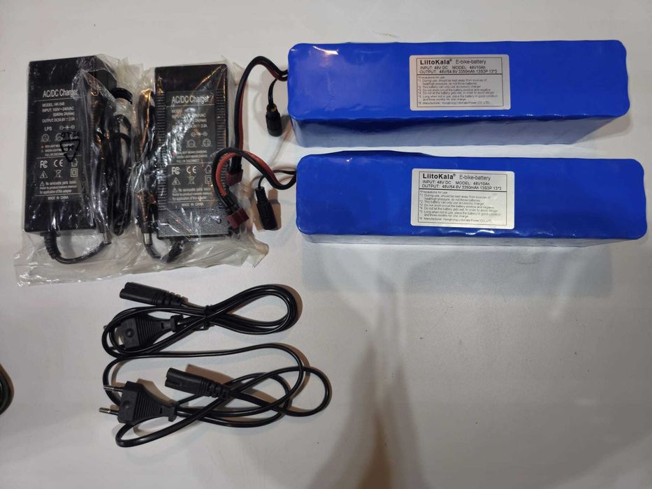 Baterie Li-Ion 48V 10Ah LiitoKala, 2 bucăți, cu încărcătoare