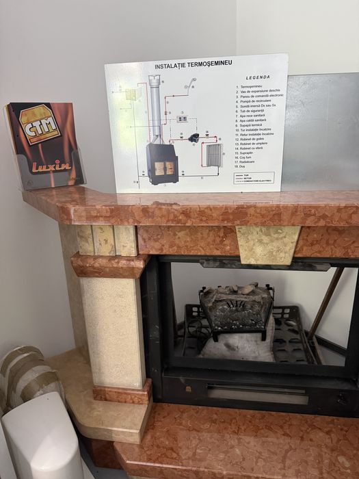 Îmbrăcăminte termoșemineu/ șemineu din marmură