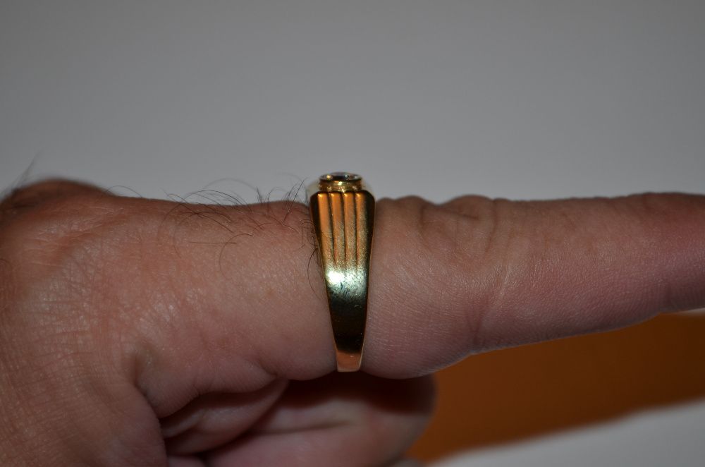 INEL AUR 18K + 1 Diamant = 0.40ct - Unisex - Marimea 63.5 + Certificat