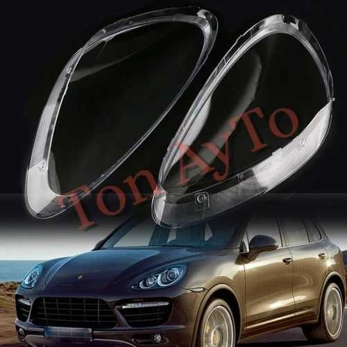 Стъкла Капаци Фарове Порше Cayenne Porsche 2010 - 2015 Стъкла Фарове Комплект