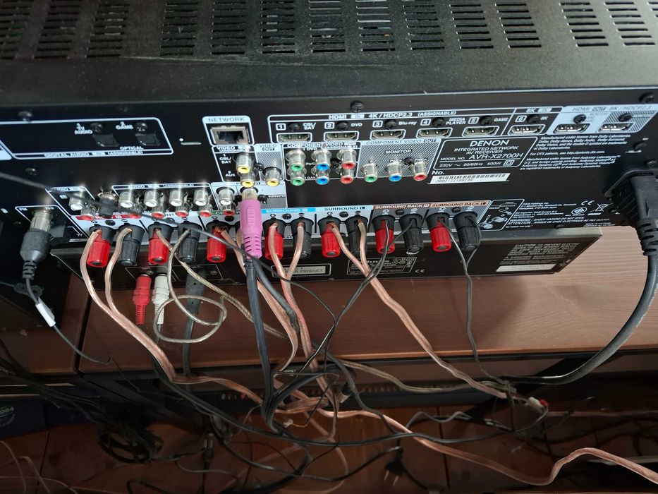 Продавам ресивър DENON X2700h, тонколони JBL и субуфери JBL Klipsch