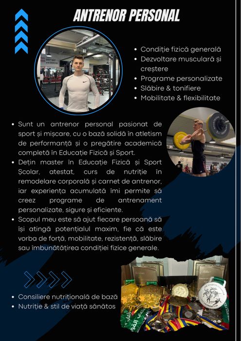 Antrenor personal-prima ședință GRATIS