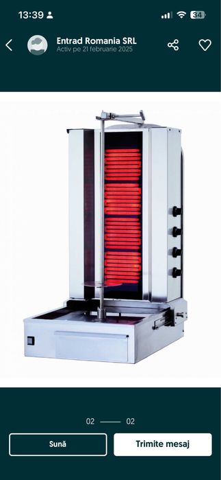 Vand aparat Kebab-Shaorma electric4 arzatoare