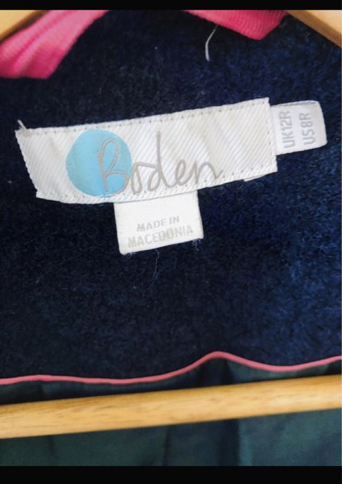 palton din lana, Boden