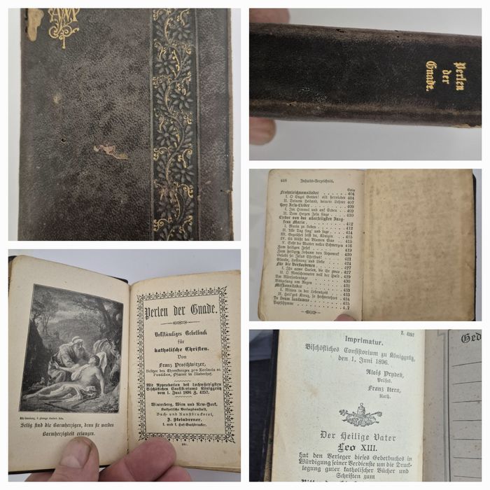 Carte de rugăciuni rară „Perlen der Gnade” – Ediție 1896, J. Steinbren