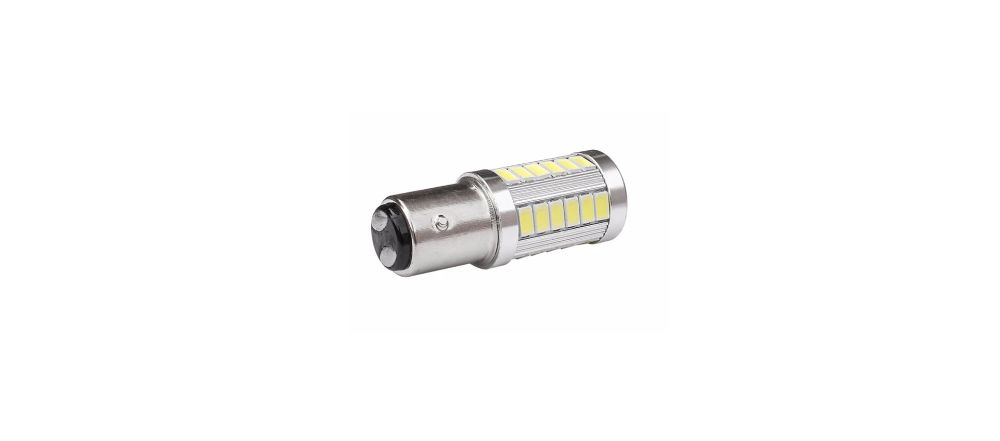 Led auto cu lupa P21/5W BAY15D (1157) cu dubla intensitate