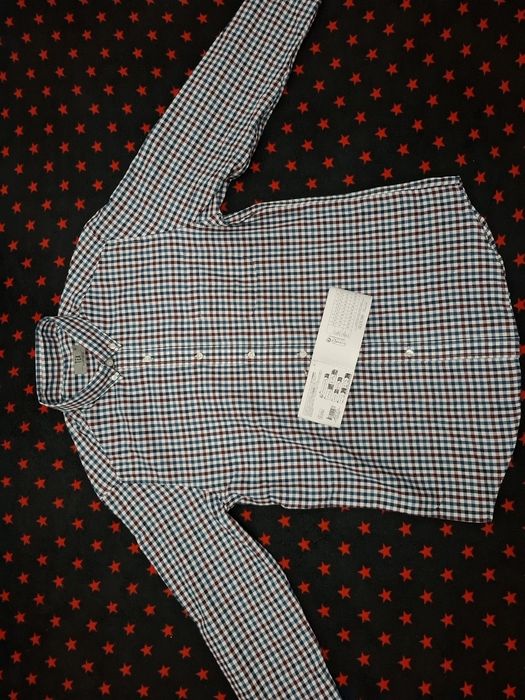 Camasa barbati casual smart M carouri regular fit cadou in în bumbac