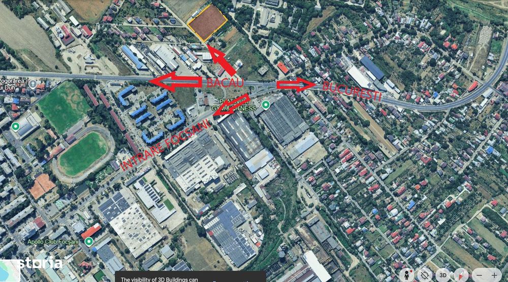 Teren de construit 3000mp, acces ușor, utilități, Focsani, Sud, E85
