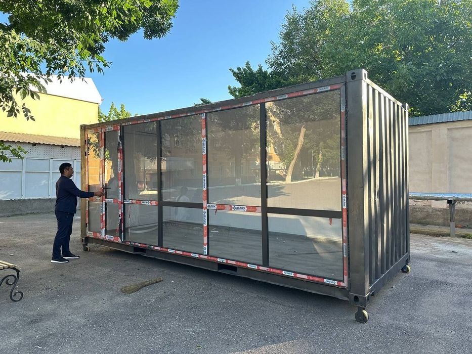 Konteynirlardan oxrana butka dukon ofes kanteynir konteynir