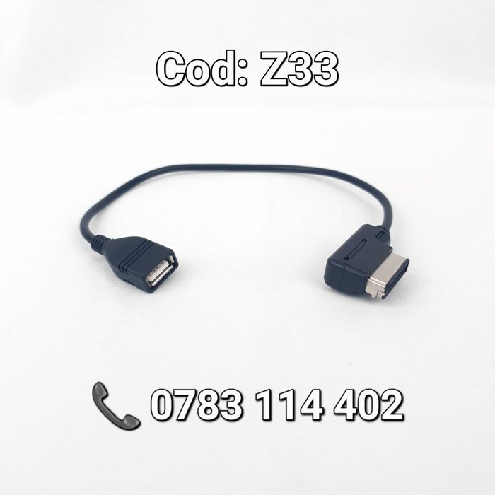 Cablu Adaptor AMI MMI-USB-Audi-A1 A3 A4L A5 A6L A7 A8 Q3 Q5 Q7 TT-Z33