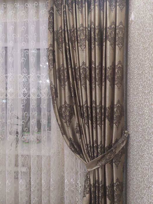 Продам комплект шторы+тюль