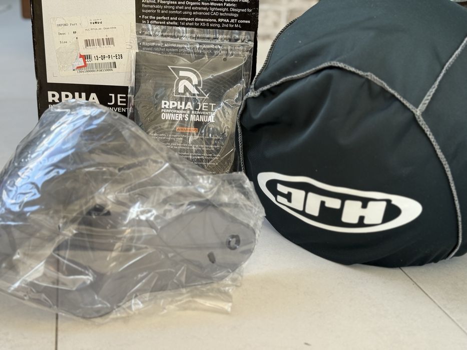 HJC RPHA-Jet - S + Momo Design Jet FGHTR - M